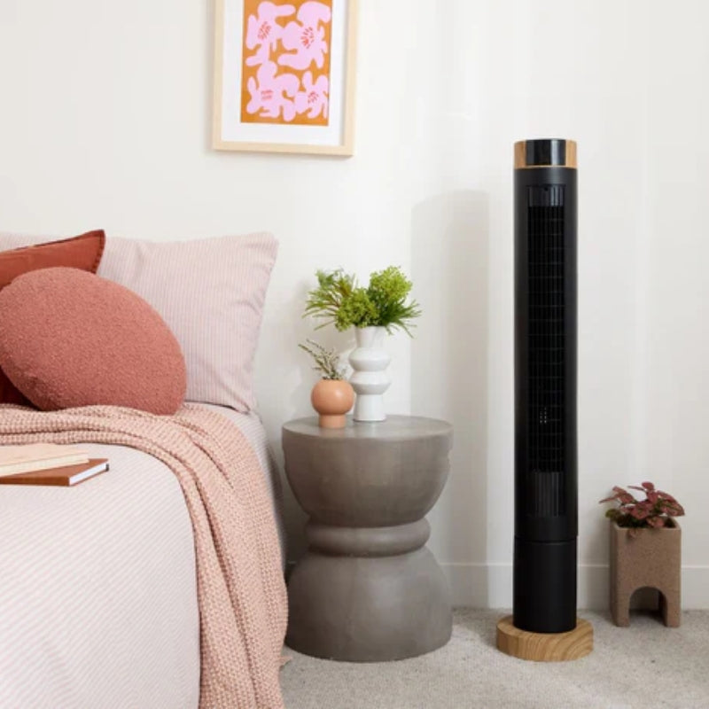 Ausclimate Smart Large 102cm Tower Fan in bedroom