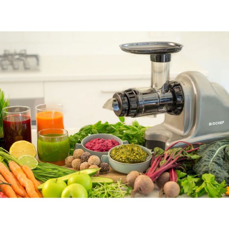 BioChef Axis Cold Press Juicer making dips