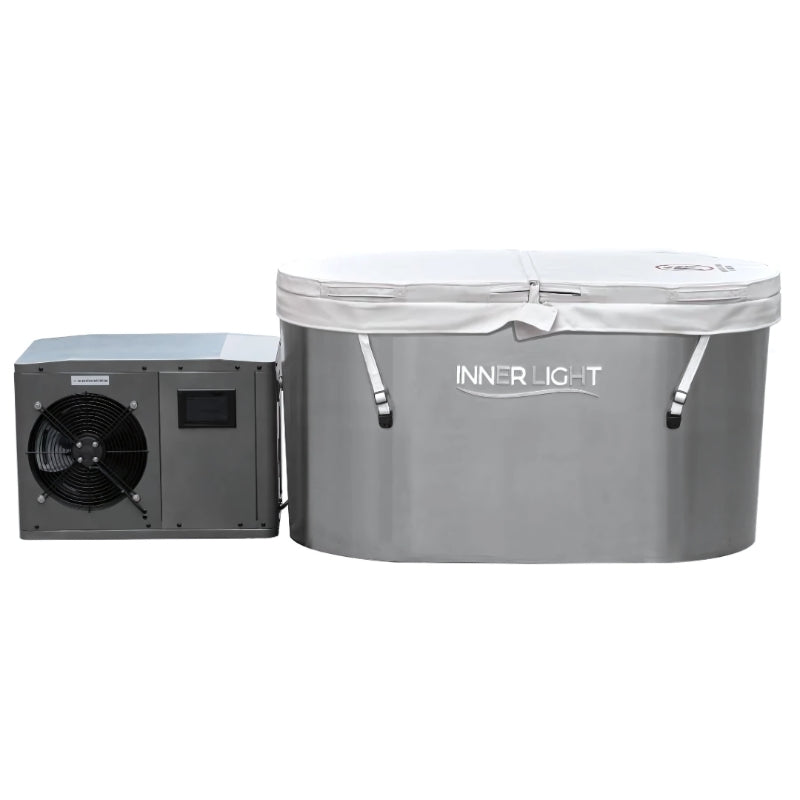 Innerlight Oval Stainless Steel Ice Bath with chiller and cover