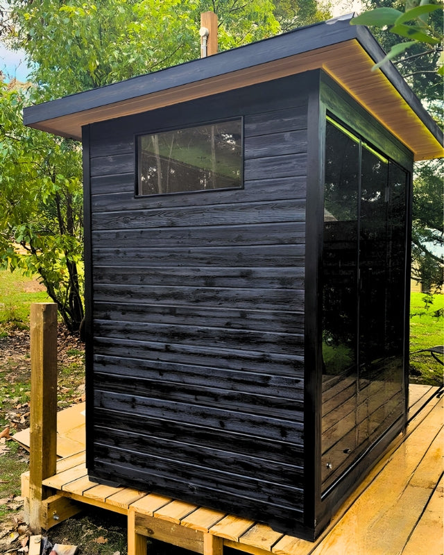 innerlight 4 person outdoor infrared sauna exterior