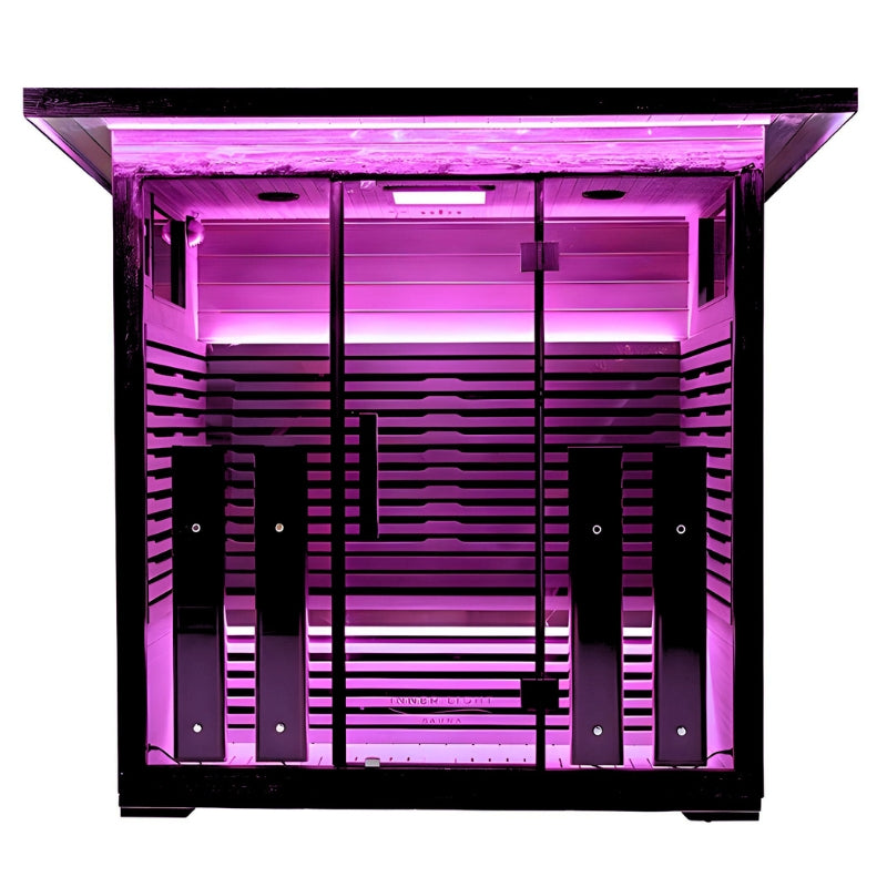 innerlight 4 person outdoor infrared sauna magenta