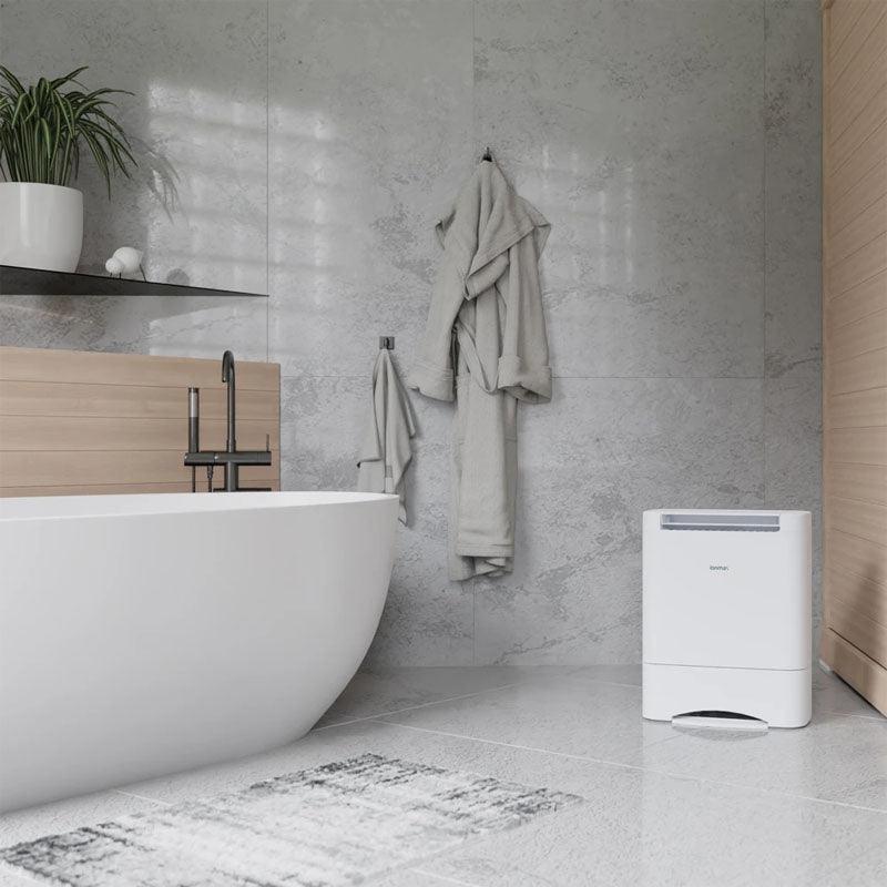 ionmax ion632 desiccant dehumidifier in bathroom 2