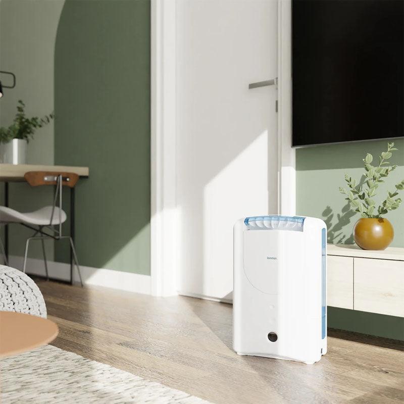 ionmax ion612 desiccant dehumidifier in a home