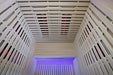 the interior of the innerlight 2 person infrared sauna