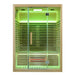 innerlight infrared full spectrum 3 person sauna front green