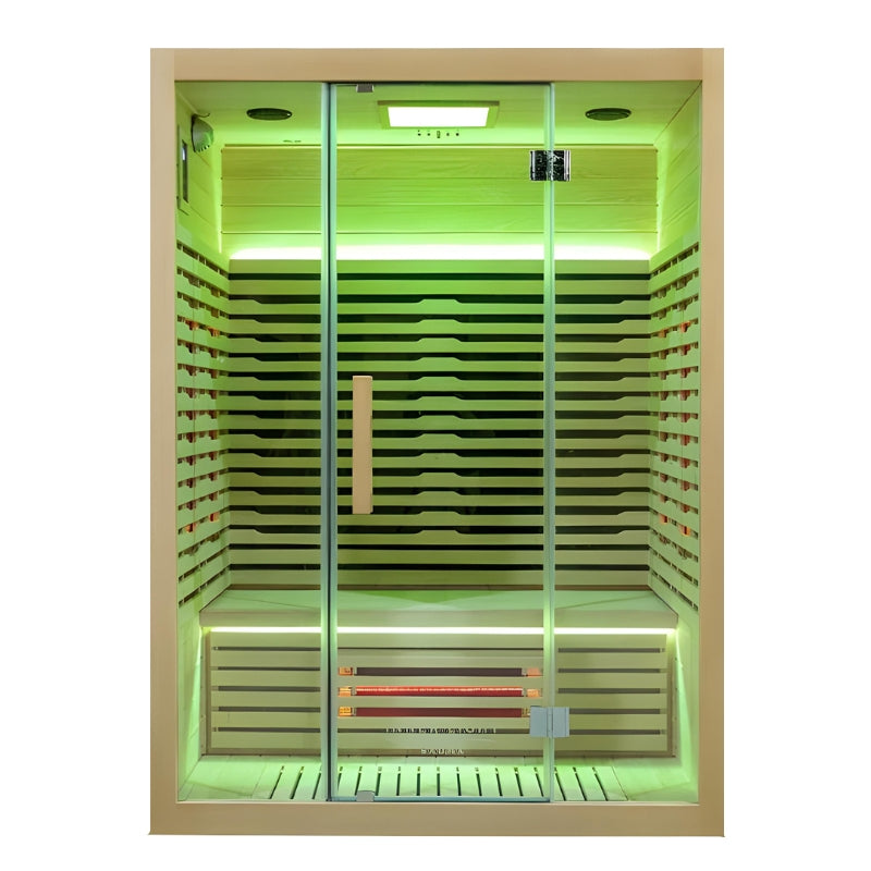 innerlight infrared full spectrum 3 person sauna front green