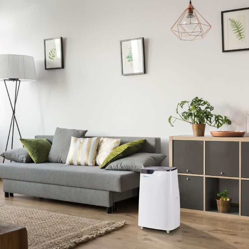 Ausclimate 3-in-1 portable air conditioner in lounge room