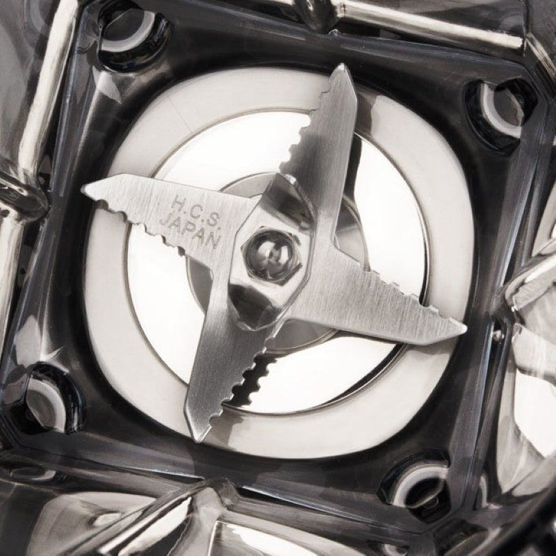 Close up view of the BioChef Living Food Blender blades