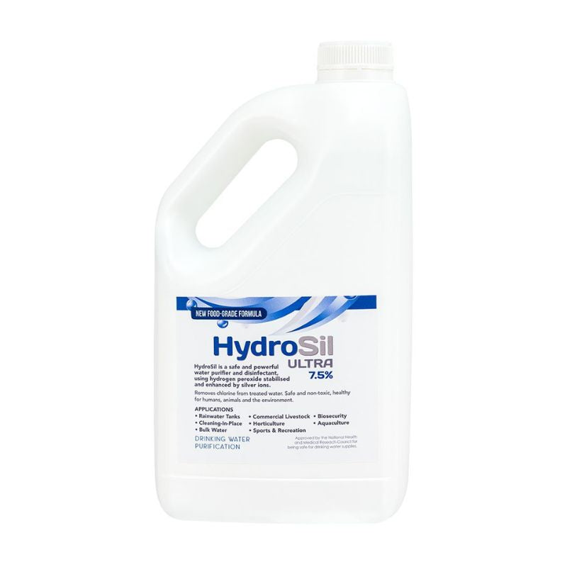 HYDROSIL-ULTRA 2LT BOTTLE | SILVER STABILISED HYDROGEN PEROXIDE WATER SANITISER 7.5%