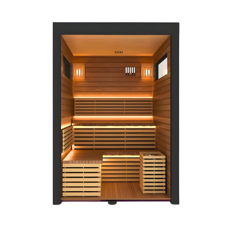 Innerlight Demfin 5 Person Outdoor Traditional Steam Sauna interior
