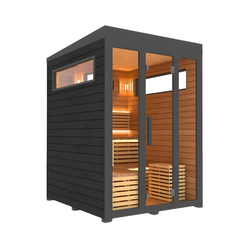 Innerlight Demfin 5 Person Outdoor Traditional Steam Sauna side view