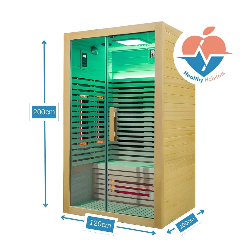 Innerlight 2 person indoor infrared sauna dimensions