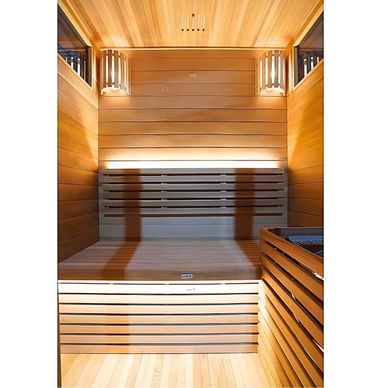Innerlight Bella Deluxe 3 Person Outdoor Infrared Sauna interior