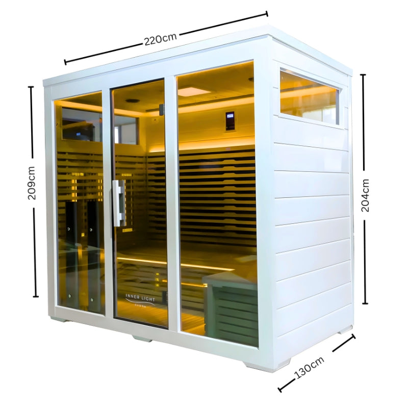Innerlight Bella Deluxe 5 Person Outdoor Infrared Sauna -dimensions