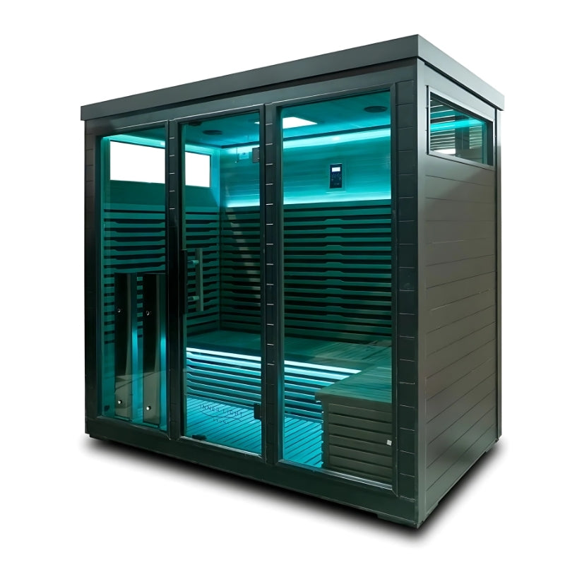 Innerlight Bella Deluxe 5 Person Outdoor Infrared Sauna front view 2