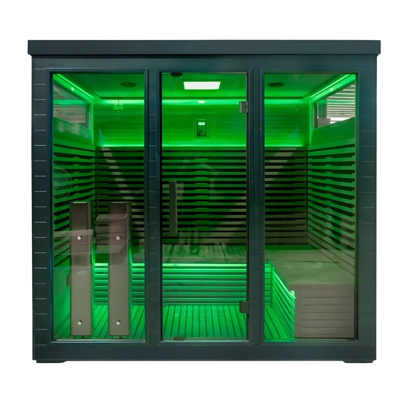 Innerlight Bella Deluxe 5 Person Outdoor Infrared Sauna front view
