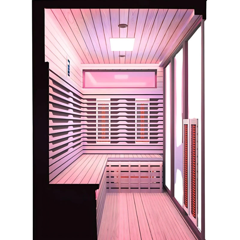 Innerlight Bella Deluxe 5 Person Outdoor Infrared Sauna interior view