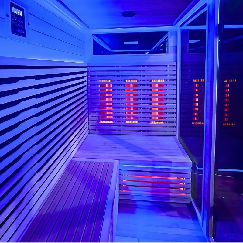Innerlight Bella Deluxe 5 Person Outdoor Infrared Sauna  internal view