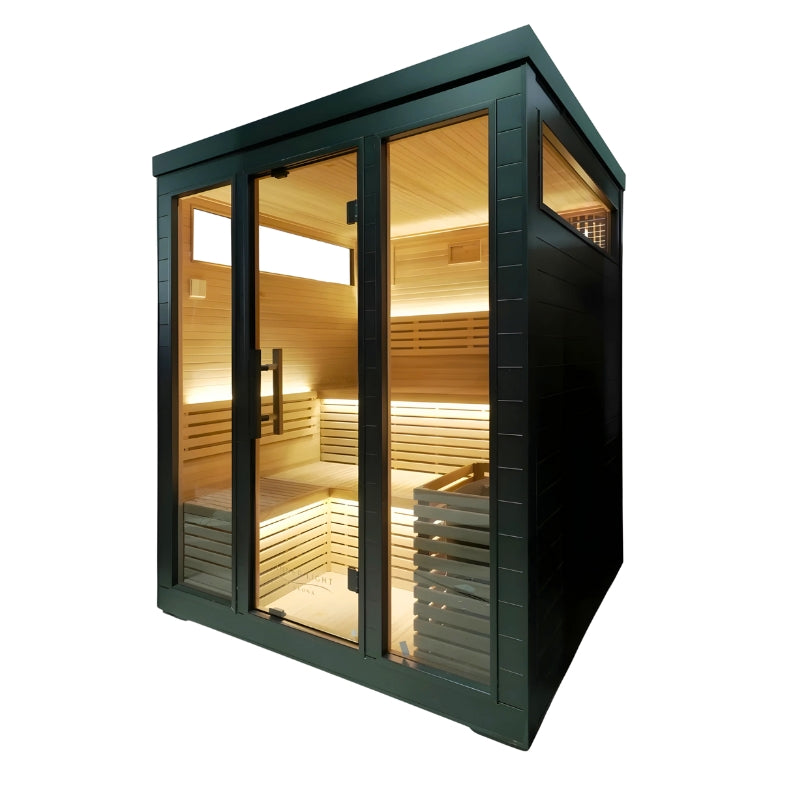 Innerlight Demfin Traditional 6 Person Outdoor Sauna  front side
