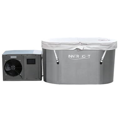 Innerlight Oval Stainless Steel Ice Bath with chiller and cover