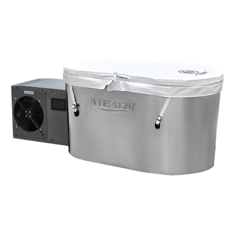 Innerlight Oval Stainless Steel Ice Bath with chiller and cover