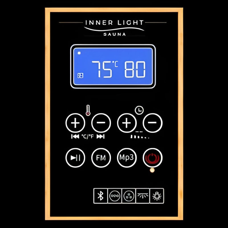 Innerlight 4 Person Full Spectrum Infrared Sauna Blue light control panel