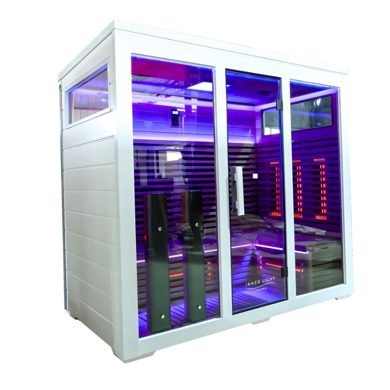 Innerlight Bella Deluxe 5 Person Outdoor Infrared Sauna front side view