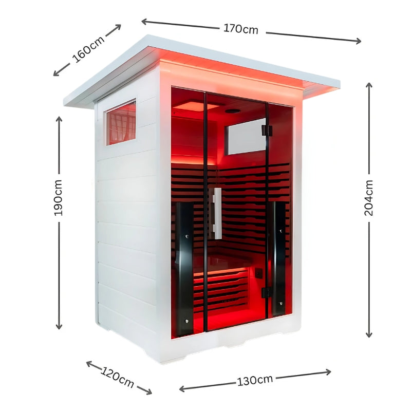 Innerlight La Mar 2 person Outdoor Infrared Sauna White