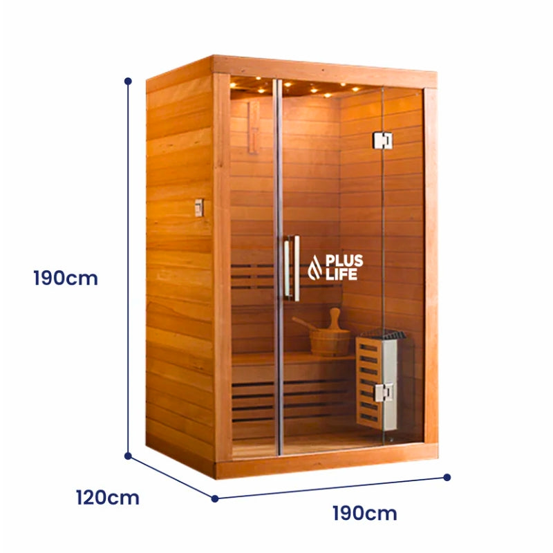 PlusLife 2-3 Person Traditional Steam Sauna dimensions