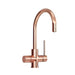 Soda Tap 5 in 1 Sparkling, Chilled & Ambient Filtered Soda Water Tap curved rose gold