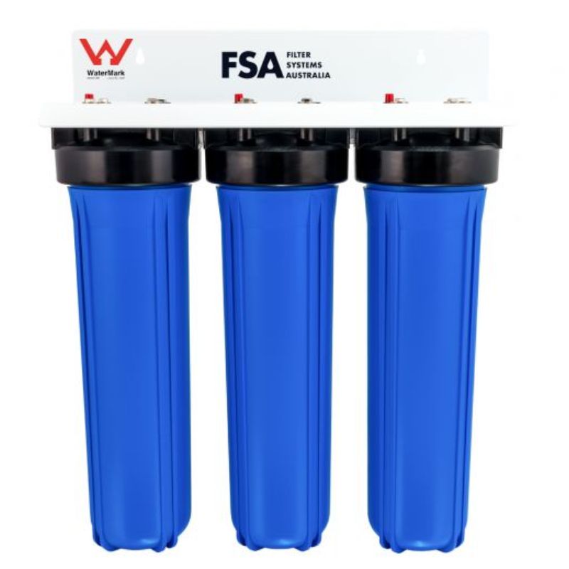 Triple Whole House Water Filter System 20" X 4.5" Big Blue