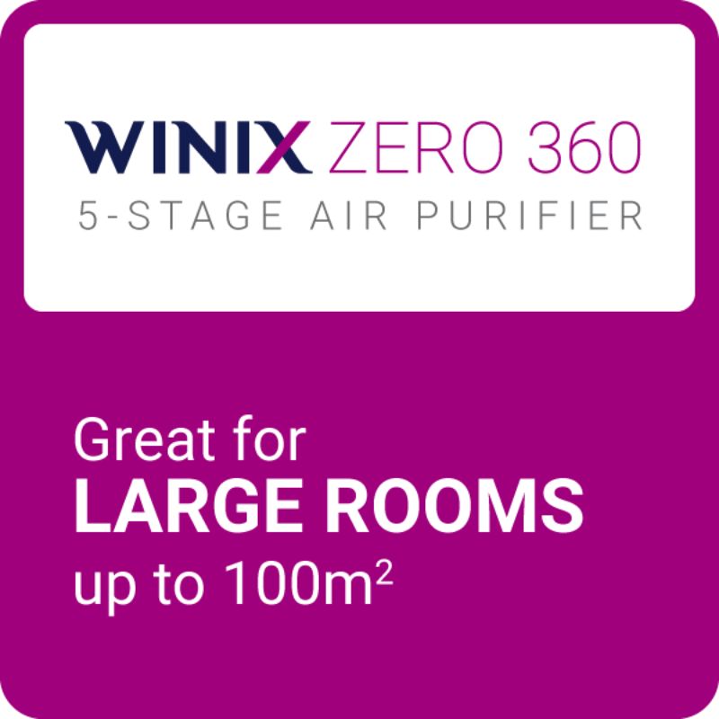 Winix Zero+ 360 5-Stage Air Purifier room size 100m²