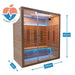 innerlight 4 person infrared full spectrum sauna dimensions