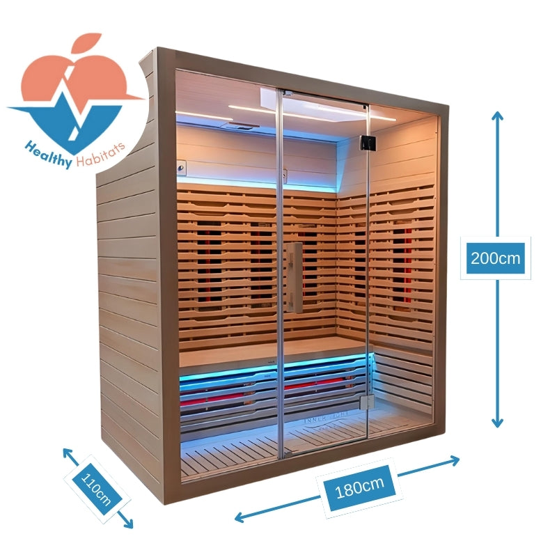 innerlight 4 person infrared full spectrum sauna dimensions