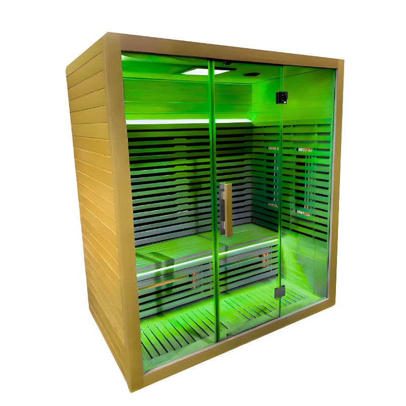 innerlight 4 person infrared full spectrum sauna  side view green