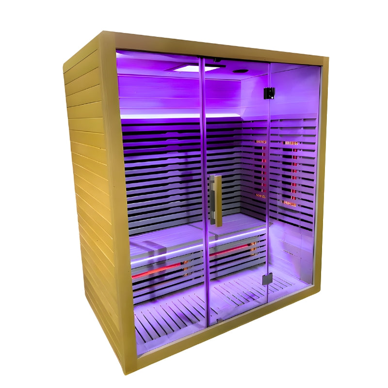 innerlight 4 person infrared full spectrum sauna  side view violet