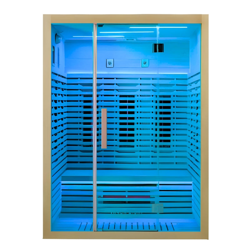 innerlight infrared full spectrum 3 person sauna front blue