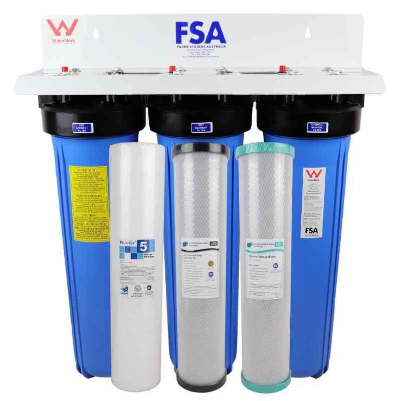 Triple Whole House Water Filter System Chlorine